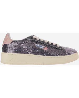 Autry Dallas Low 'Sparkling' Trainers - Grey