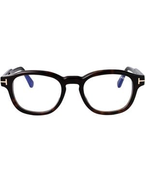 Tom Ford Round Optical Ft6181 B 52 - Black