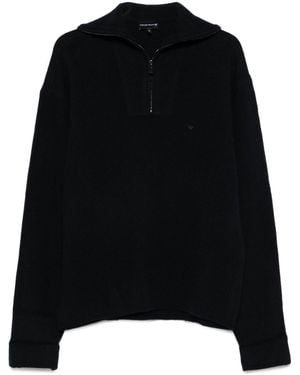 Emporio Armani Wool Turtle Neck Jumper - Black