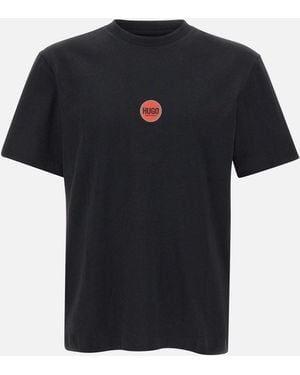 HUGO Dercho Cotton Logo T Shirt - Black