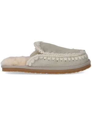 Mou Full Eskimo Stich Birch Slipper - Grey