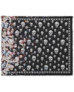 McQueen "Skull" Scarf - Black