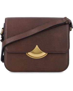 Sessun Sessùn Diviluz Lizard-Print Leather Bag - Brown