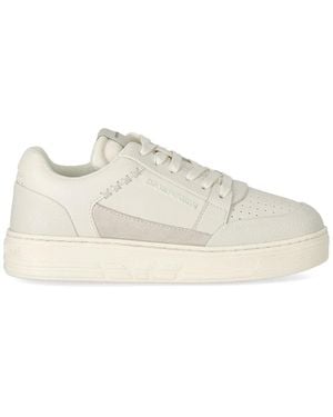 Emporio Armani Basket Ivory Sneaker - Natural