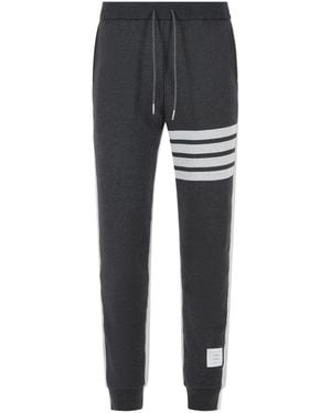 Thom Browne Pantalones de algodón gris 'Colorblock 4 Bar'