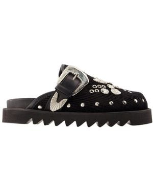 Toga AJ1058 Sandalias Toga Pull Algodón Negro