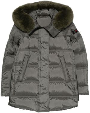 Peuterey Hooded Midi Down Jas - Grijs