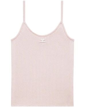 Courreges Ribbed Top - Pink