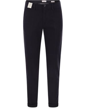Re Has H Mucha Stretch Cotton And Lyocell Chino - Blue