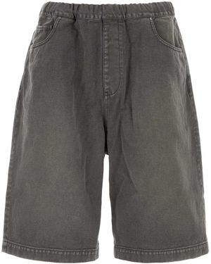 Entire studios Dark Denim Bermuda Shorts - Gray