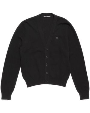 Acne Studios Cardigan Mit Applikation - Schwarz