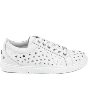 Jimmy Choo C Star Leather Sneakers - Wit
