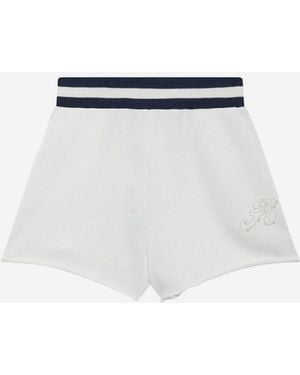 Autry Shorts De Algodón Con Logo - Blanco