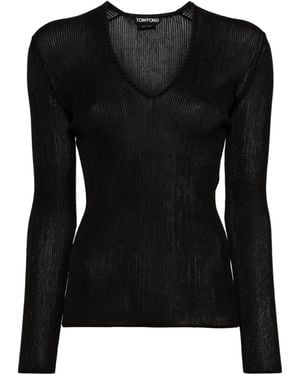 Tom Ford Ford Sheer Fine Rested Top - Nero