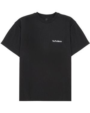 No Problemo T Shirt Con Logo E Stampa - Black