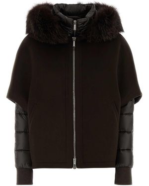 Moorer Pegasus Down Jacket With Wool-Cashmere Exterior - Black