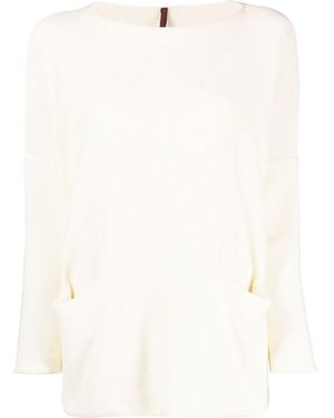 Daniela Gregis Open Pocket Boat Neck Sweater - White