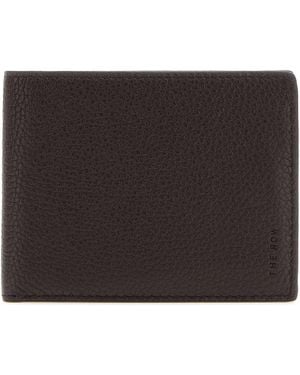 The Row Dark Leather Wallet - Black