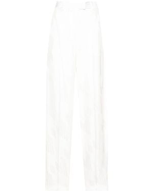 The Attico Homerun Cropped Zip Hoodie - White
