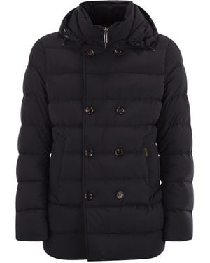 Moorer Florio Kn Double Breasted Down Jacket - Black