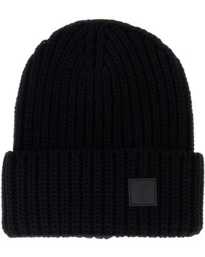 Saint Laurent Wool Beanie Hat - Black