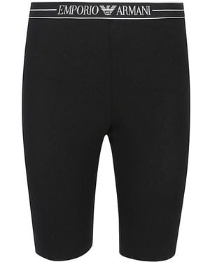 Emporio Armani Cotton Blend Shorts - Black