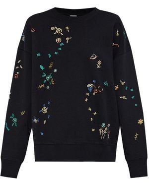 Paul Smith Ps Di Paul Smith Felpa Di Cotone Ricamato - Blu