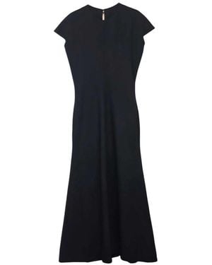 Jil Sander Long Dress With Cutouts - Black