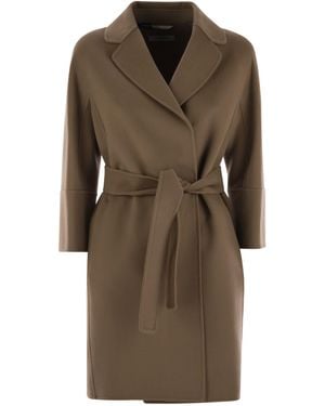 Max Mara Arona Virgin Wool Coat - Brown