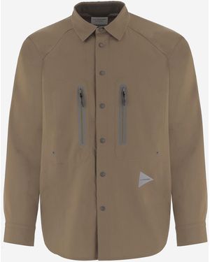 and wander Shirt With Contrast Back Panel - Brown