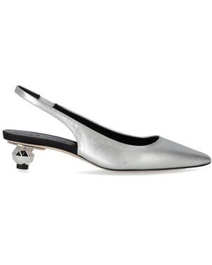 Weekend by Maxmara Gallico Slingback Court Shoes - Metallic