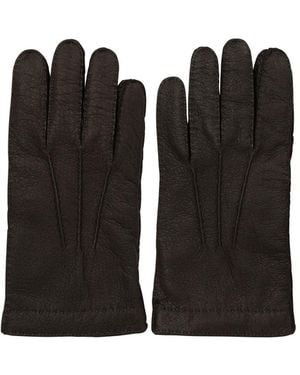 Restelli Lederhandschuhe "42/F" - Schwarz