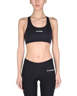 Jil Sander Logo Sports Bra - Black