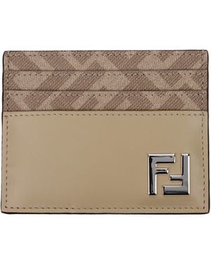 Fendi Document Holder/Sand Leather - Natural