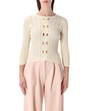 Sessun Sessùn Alencar Cable-Knit Jumper - Natural