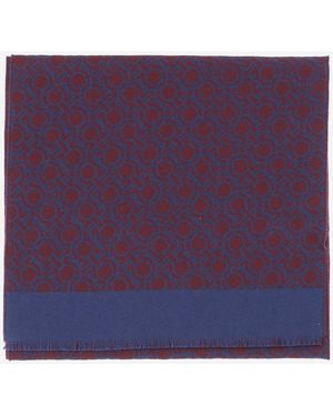 Ferragamo Wool Scarf With Hooks - Purple