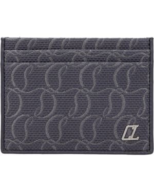 Louboutin Document Holder Leather/Smoke - Blue