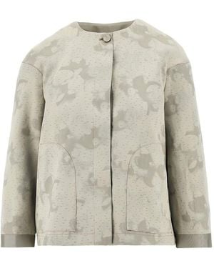 Emporio Armani Crewneck Jacket - Natural