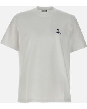 Arte' Herz-Logo Weißes T-Shirt - Grau