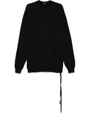 Ann Demeulemeester Femi High Comfort Crew Neck Micchialo Con Stampa "Eternal Roses" - Nero
