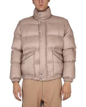 McQueen Graffiti Logo Print Down Jacket - Natural