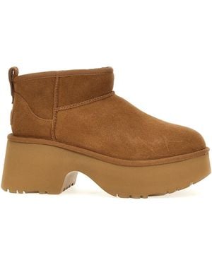 UGG 'classic Ultra Mini New Heights' Enkellaarzen - Bruin