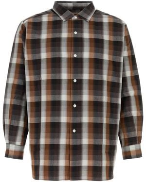 Nanamica Embroidered Cotton Blend Oversize Shirt - Black