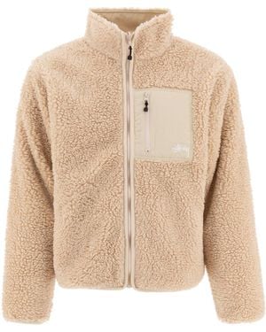 Stussy Reversible Sherpa Jacket - Natural