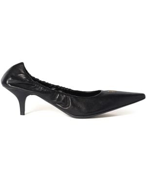Miu Miu Leather Decolleté Nappa Court Shoes Aviator - Black