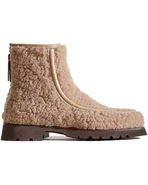 Hereu Armenta Low Shearling Boots - Brown