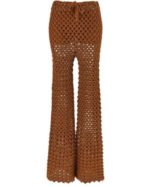 Ermanno Scervino Crochet Trousers - Brown