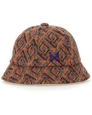 Needles Hat With Print - Brown