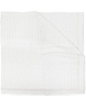 Eclat Jewels Wool Blend Foulard - White