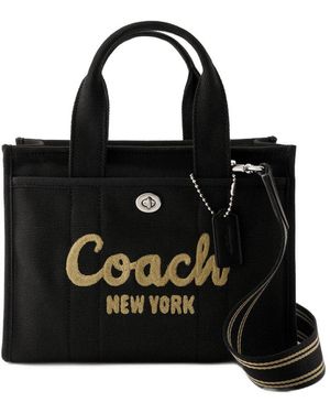 COACH Cargo fourre-tout 26 toile d'entraîneur noir